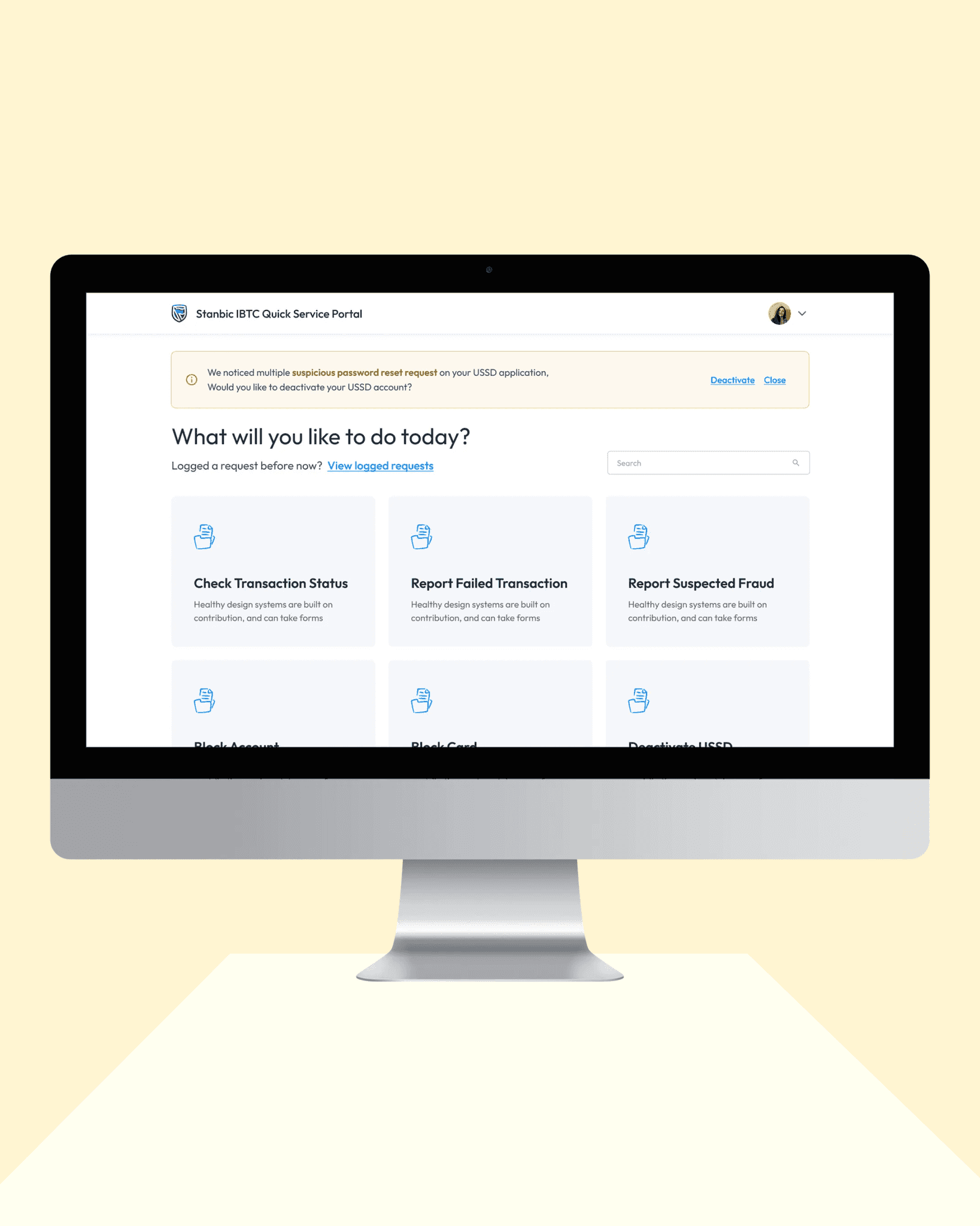 Transforming Stanbic IBTC Quick Service Portal